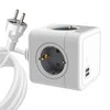 „MicroConnect“ – 4 krypčių „Schuko“, 2 USB prievadų maitinimo blokas – su 1,5 m laidu