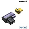 Adapteris USB MicroConnect USB-C - USB-C Sidabrinė (MC-USB4CCMF-MAGNETIC)