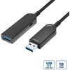 Kabelis USB MicroConnect USB-A – USB-A 25 m Juodas (Premium Optic fiber USB 25m)