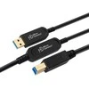 Kabelis USB MicroConnect USB-A - USB-B 25 m Juodas (MC-USB3.0AB25OP)