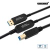 USB kabelis MicroConnect USB-A - USB-B 15 m juodas (MC-USB3.0AB15OP)
