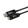 USB kabelis MicroConnect USB-A - USB-C 10m juodas (MC-USB3.2CA10OP)