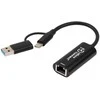 Adapteris USB MicroConnect MC-USBACNET2.5G USB-C - RJ-45 Juodas (MC-USBACNET2.5G)