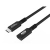 Kabelis USB MicroConnect USB-C - USB-C 0.5 m Juodai-sidabrinė (USB3.2CC05EX)