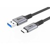 Kabelis USB MicroConnect USB-A - USB-C 0.25 m Juodas (USB3.2AC025)