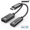Adapteris USB MicroConnect MC-USBC-CFAF USB-C - USB-A + USB-C Sidabrinė (MC-USBC-CFAF)