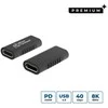 USB adapteris MicroConnect USB-C - USB-C Pilkas (USB-C adapteris F-F)