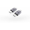 Adapteris USB MicroConnect USB-C - USB-C Sidabrinė (Premium USB4 Gen 3x2 USB-C)
