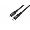 Kabelis USB MicroConnect USB-C - USB-C 0.5 m Juodas (USB4CC05-240W-80GBPS)