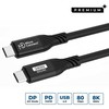 Kabelis USB MicroConnect USB-C - USB-C 1 m Juodas (USB4CC1-240W-80GBPS)