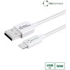 USB laidas MicroConnect USB-A - Lightning 0.5 m Baltas (ReConnect USB-A 2.0 į)