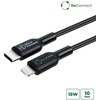 USB laidas MicroConnect USB-C - Lightning 2 m Juodas (ECO-USB3.1CL2*)