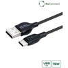 Kabelis USB MicroConnect USB-A - USB-C 1 m Juodas (ECO-USB3.1CCHAR1B*)