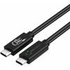 Kabelis USB MicroConnect USB-C - USB-C 0.5 m Juodas (ReConnect USB4 Gen 3x2 kabelis)