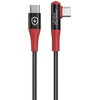 Kabelis USB MicroConnect USB-C - USB-C 1.5 m Juodai-raudona (Safe Charge Angled USB-C to C)