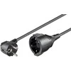 MicroConnect Schuko Extender, M-F, 5m, juoda (PE140500)