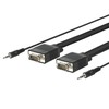 Kabelis MicroConnect D-Sub (VGA) - D-Sub (VGA) + Jack 3.5mm 10m juoda (MONGG10BMJ)