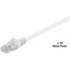 MicroConnect RJ- 45 / RJ- 45 kt.5E U / UTP Baltas 10vnt. 1 m (V- UTP501WVP)