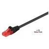 MicroConnect Patchcord U / UTP, CAT6, 0.5m Juoda, 10 vienetų (V-UTP6005SVP)