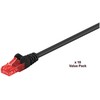 MicroConnect RJ-45/RJ-45 kat. 6 U/UTP juodos 10 vnt. po 10 m (V-UTP610SVP)