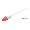 MicroConnect RJ-45 kt.6 U / UTP Baltas 10vnt. 15 m (V-UTP615WVP)