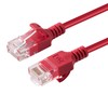 MicroConnect U/UTP CAT6A Slim 1M Raudona