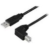 USB kabelis MicroConnect USB-A - USB-B 10 m, juodas (USBAB2ANGLE10)