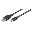 USB laidas MicroConnect USB-A - miniUSB 5 m juodas (USBMB55)