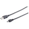 USB kabelis MicroConnect USB-A - miniUSB 1,8 m juodasis (USBMB82)