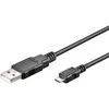 MicroConnect USBABMICRO0,60 - 0.5 m - USB A - Micro-USB B - Male/Male - Juodas