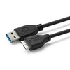 USB laidas MicroConnect USB-A - mikroUSB 1 m Juoda (USB3.0AB1MICRO)