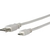 USB laidas MicroConnect USB-A - mikroUSB 3 m Balta (USBMICRO3G)