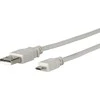 USB laidas MicroConnect USB-A - mikroUSB 3 m Balta (USBMICRO3G)