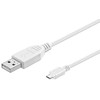 USB adapteris MicroConnect Micro USB laidas, baltas, 0,15 m