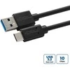 USB kabelis MicroConnect USB-A - USB-C 0,25 m Juodas (USB3.2CA0.25)