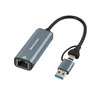 Adapteris USB MicroConnect MC-USBACNET1G USB-C - RJ-45 Juodas (MC-USBACNET1G)