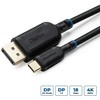 Kabelis USB MicroConnect USB-C - DisplayPort 3 m Juodas (MC-USBCDP3)