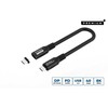 Kabelis USB MicroConnect USB-C - USB-C 0.15 m Juodas (USB-C to USB-C cable 0,15m)