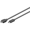 USB kabelis MicroConnect USB-C - mikroUSB 1 m juodasis (USB3.1CAMIB3.11)