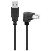 Kabelis USB MicroConnect USB-A - USB-B 2 m Juodas (USBAB2ANGLED2)
