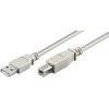 MicroConnect Kabelis MICRO_CONNEC USB TypeA M, USB TypeB M, 1.8m, baltas