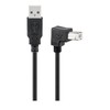 USB kabelis MicroConnect USB-A - USB-B 2 m Juodas (USBB2ANGLED)