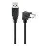 USB kabelis MicroConnect USB-A - USB-B 2 m Juodas (USBB2ANGLED)