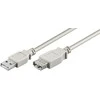 USB kabelis MicroConnect USB-A - USB-A 2 m Pilkas (USBAAF2)