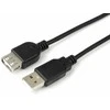 Kabelis USB MicroConnect USB-A - USB-A 3 m Juodas (USBAAF3B)