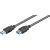 USB kabelis MicroConnect USB-A - USB-A 0,5 m Juodas (USB3.0AF05B)