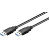 USB kabelis MicroConnect USB-A - USB-A 0,5 m Juodas (USB3.0AA05B)