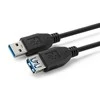 USB kabelis MicroConnect USB-A - USB-A 2 m Juodas (USB3.0AAF2B)