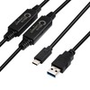 „MicroConnect“ USB3.0 A–USB-C Gen1 kabelis – 10 m kabelis, 5 Gbit/s