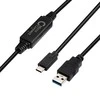 USB kabelis MicroConnect USB-C - USB-A 5 m, juodas (USB3.1CA5AMP)